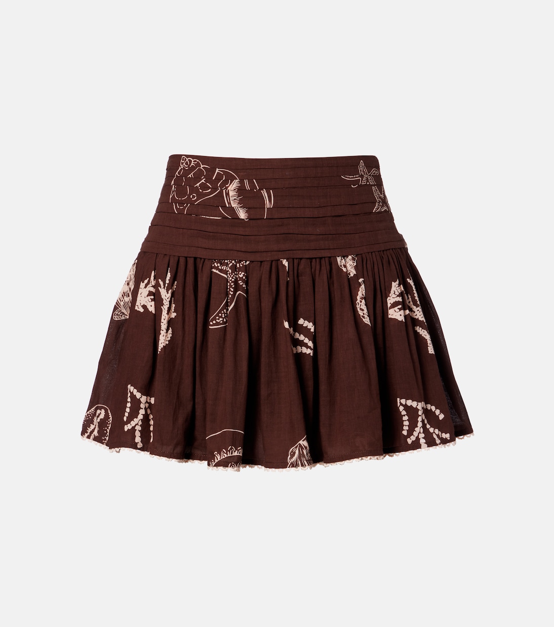 Colleen pleated cotton miniskirt | Poupette St Barth