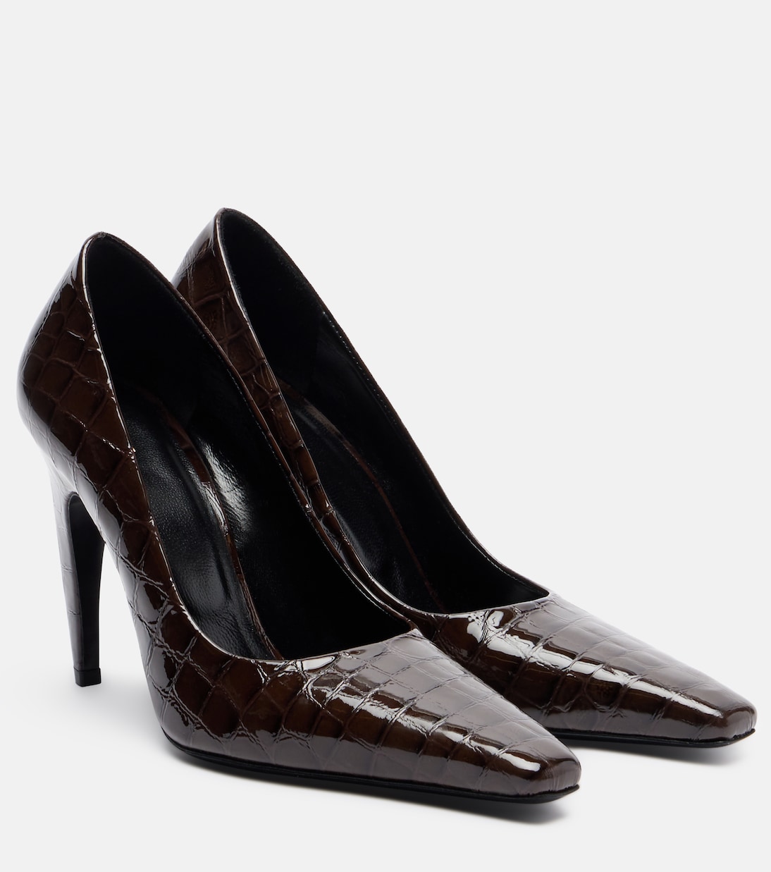Fame 105 croc-embossed leather pumps | JUDE