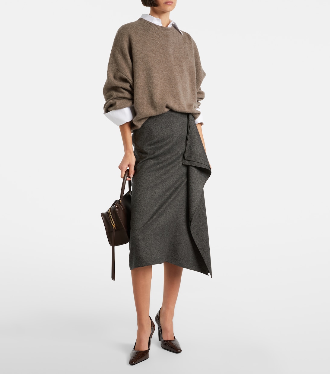 Fame 105 croc-embossed leather pumps | JUDE