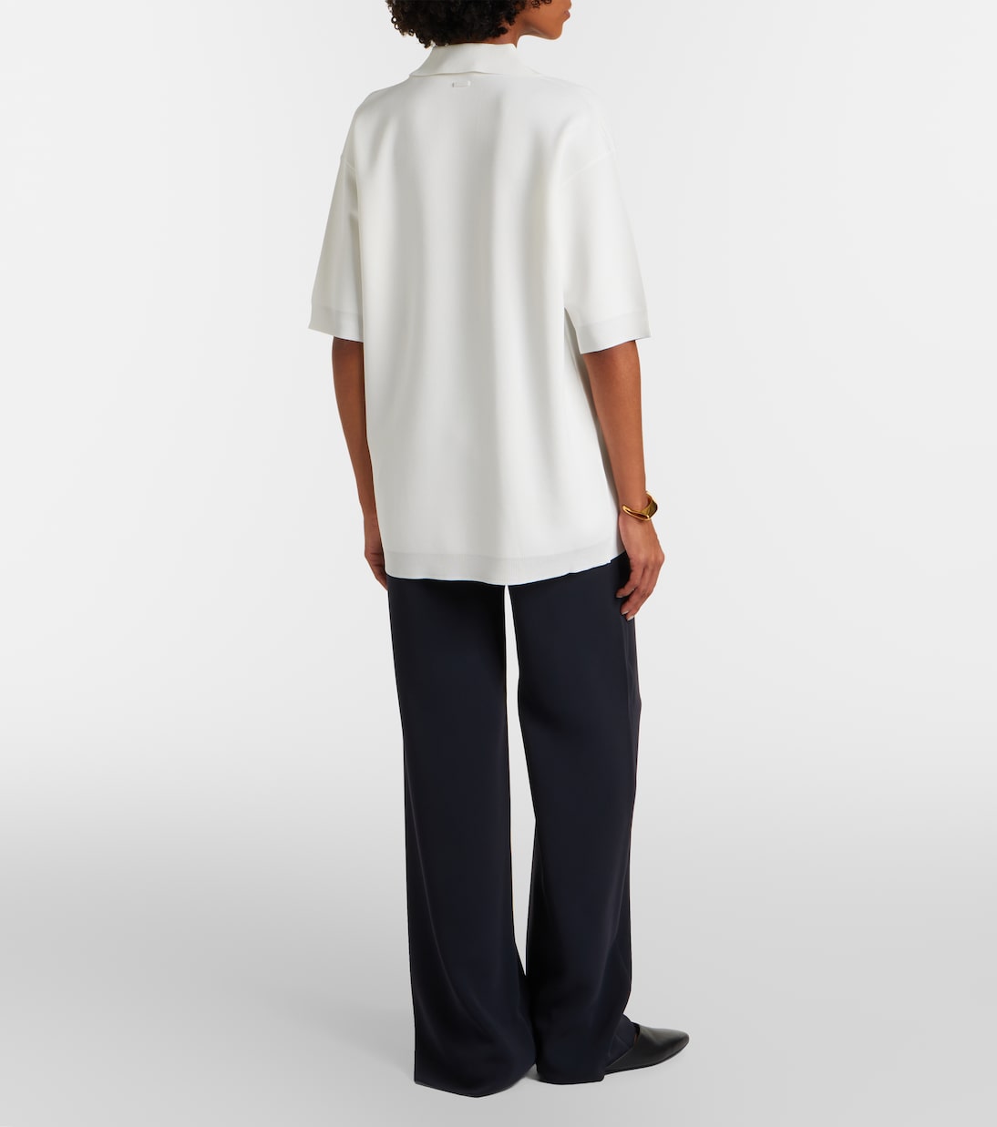 بنطلون بخصر مرتفع بقصة مستقيمة Alaggio | Max Mara