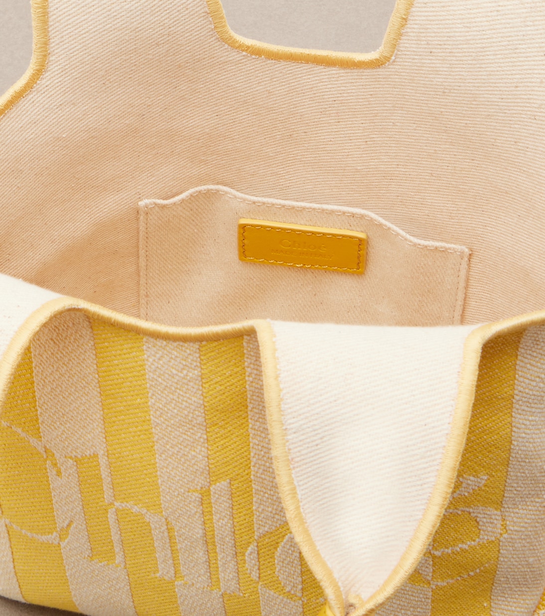 Stripy Small jacquard tote bag | Chloé