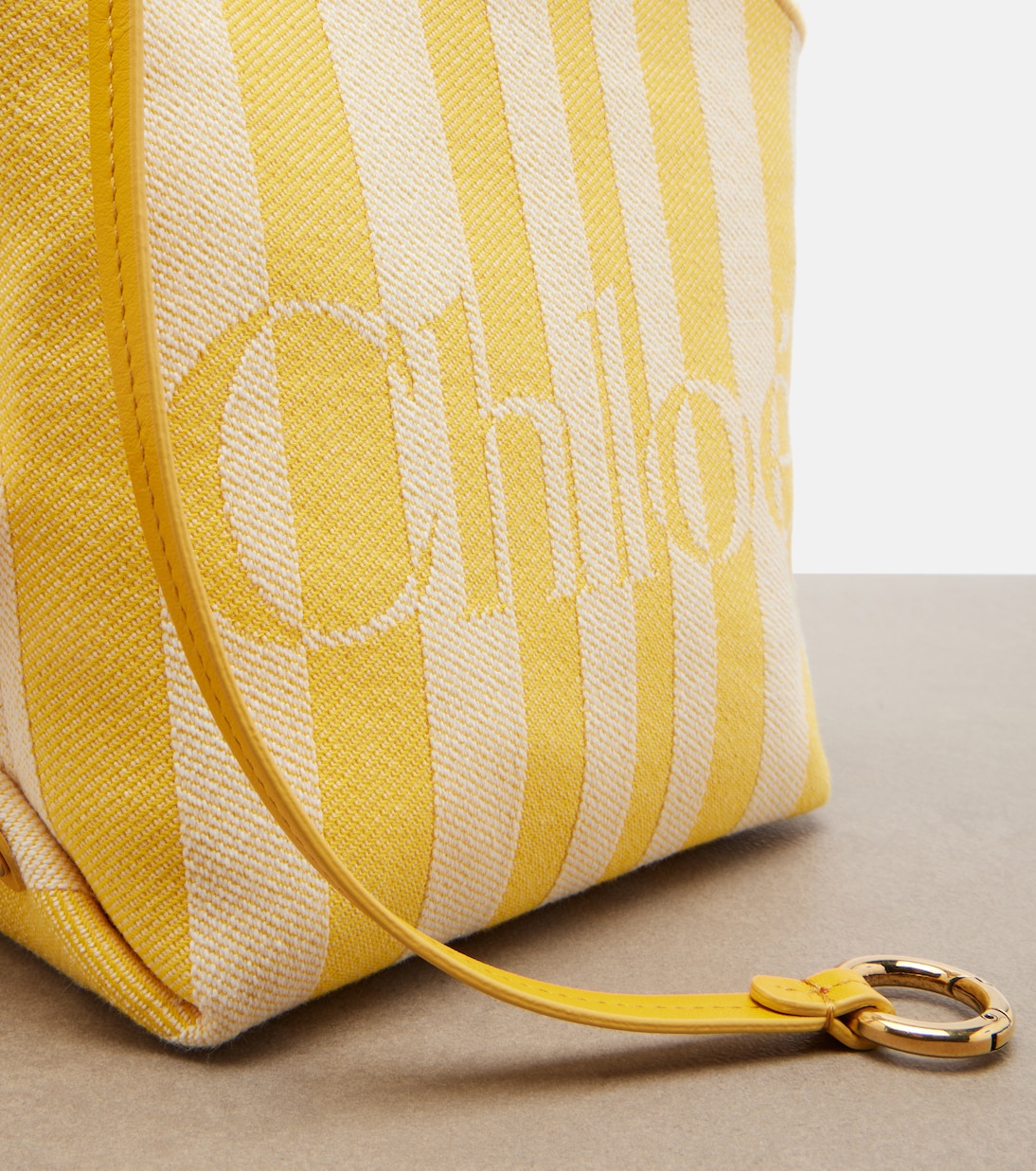 Stripy Small jacquard tote bag | Chloé