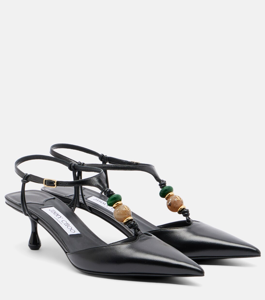 Lauri embellished leather slingback pumps | Jimmy Choo