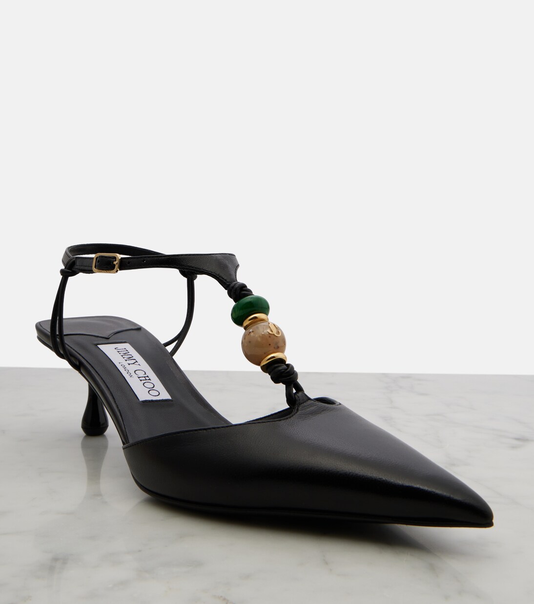 Lauri embellished leather slingback pumps | Jimmy Choo