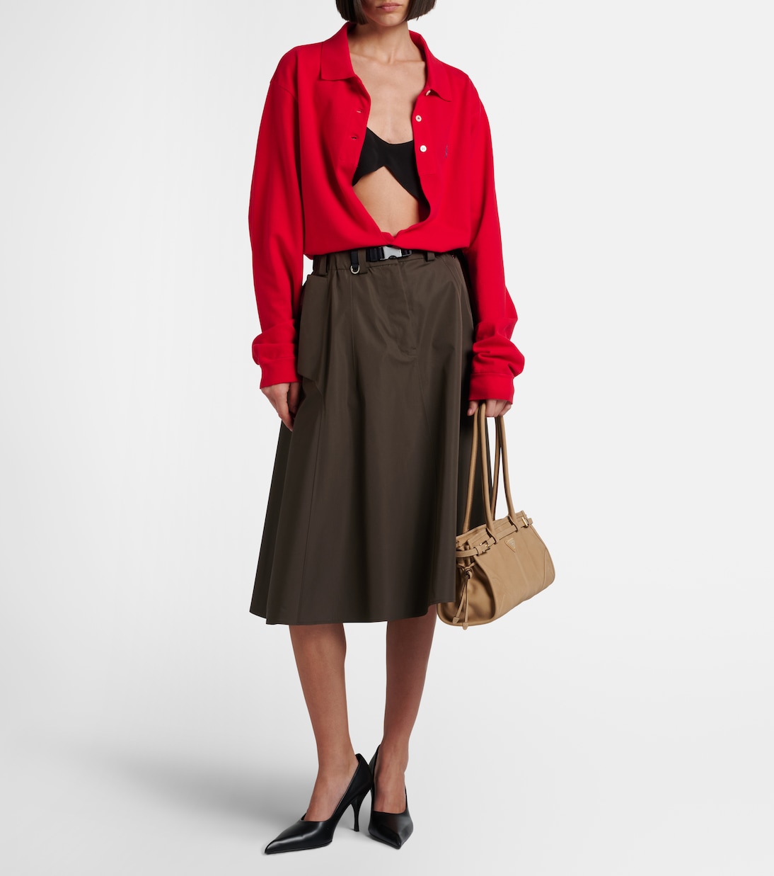 Prada Bonnie Medium leather shoulder bag | Prada