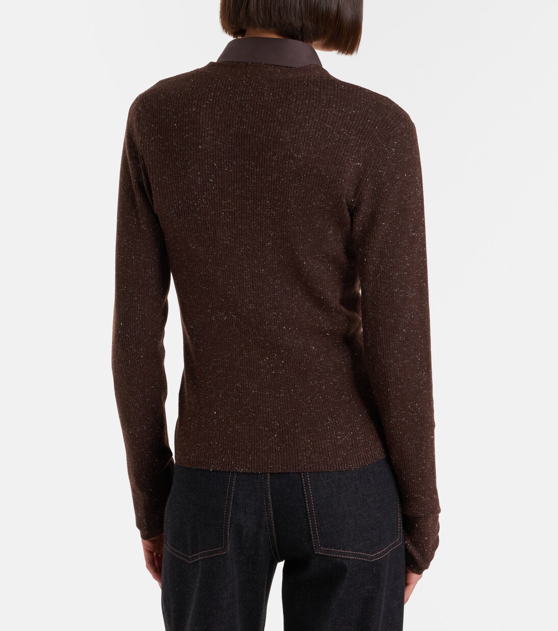 Cárdigan acanalado en mezcla de cachemir | Brunello Cucinelli