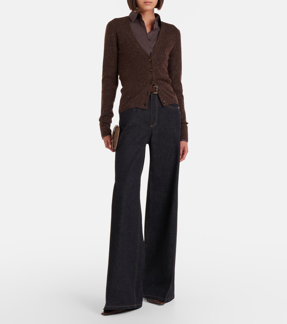 Cárdigan acanalado en mezcla de cachemir | Brunello Cucinelli