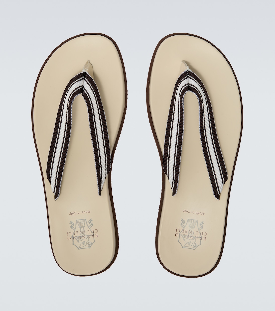Striped thong sandals | Brunello Cucinelli