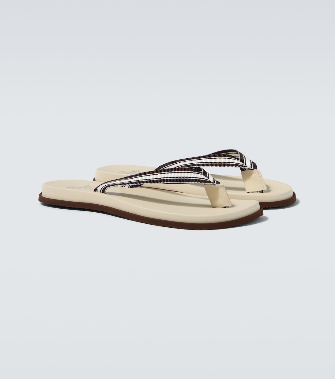 Striped thong sandals | Brunello Cucinelli