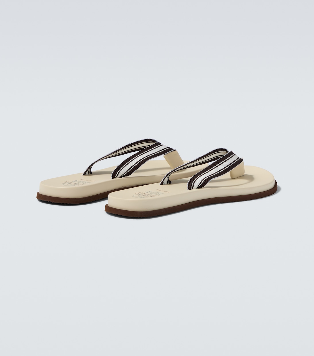 Striped thong sandals | Brunello Cucinelli