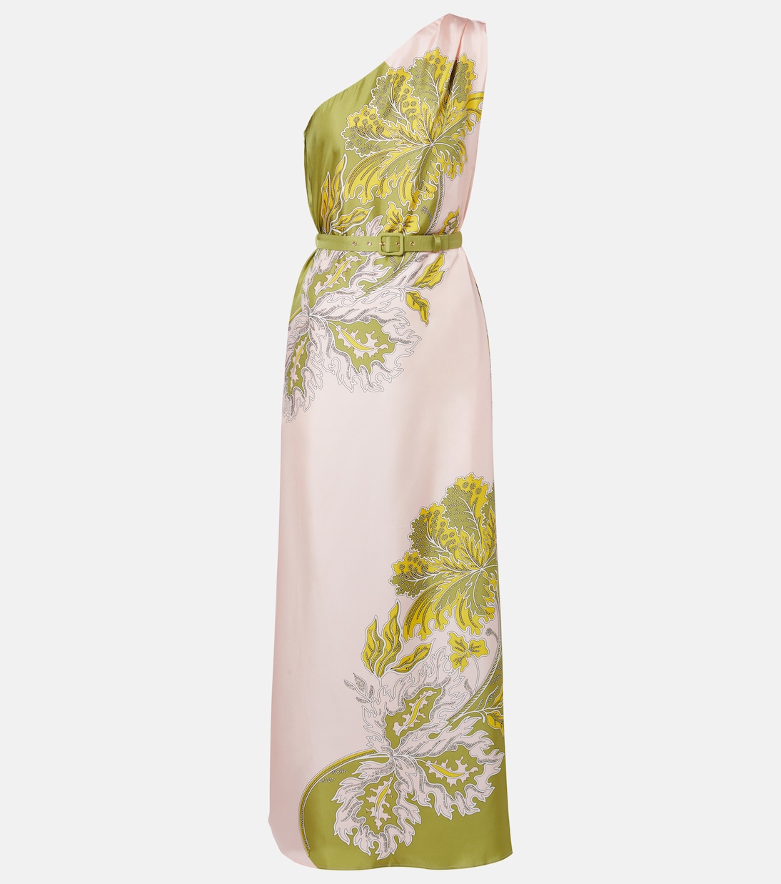 Roy floral one-shoulder silk twill maxi dress | La DoubleJ