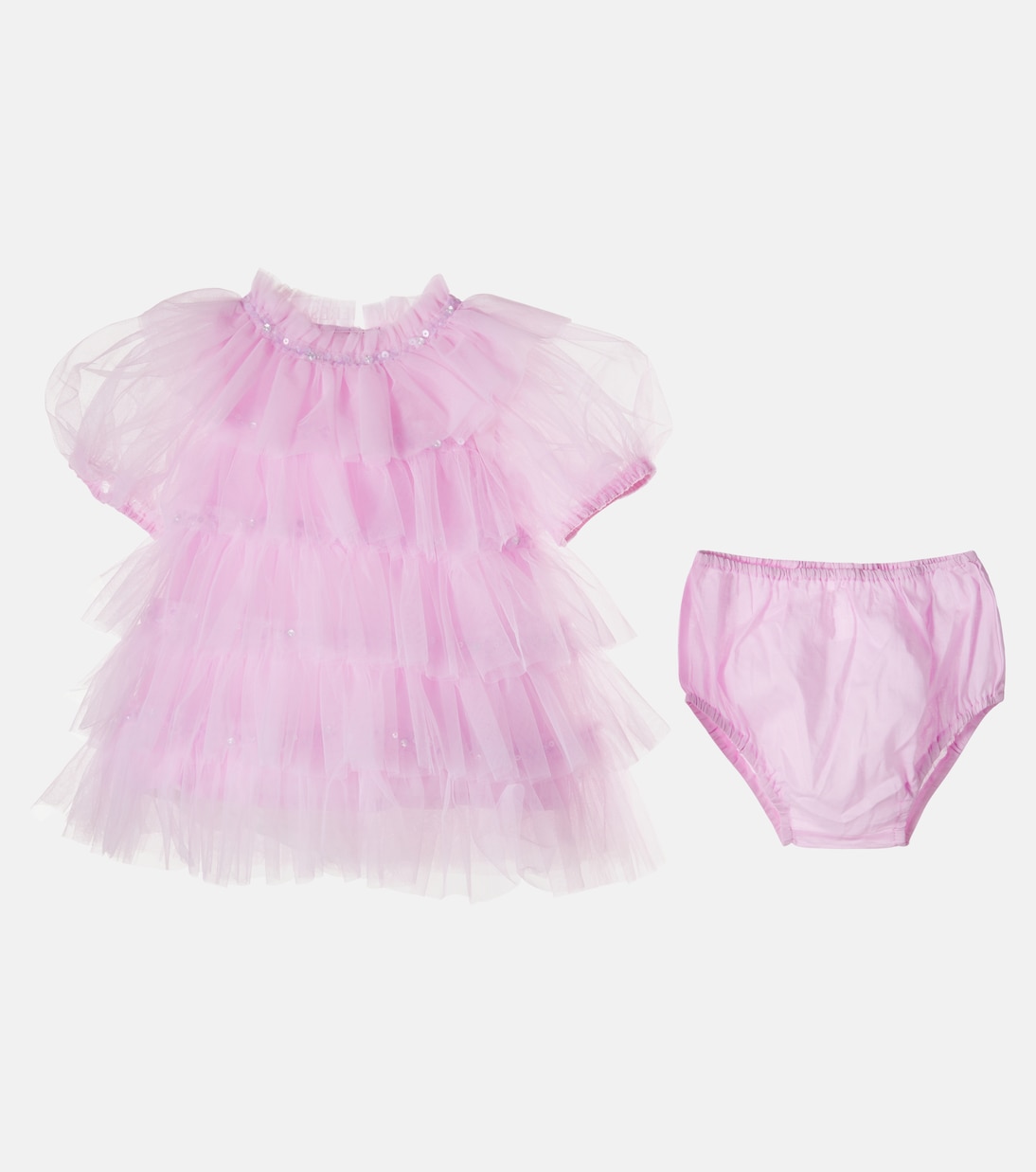 Bebé - set de vestido y braga Love Parade de tul adornado | Tutu Du Monde