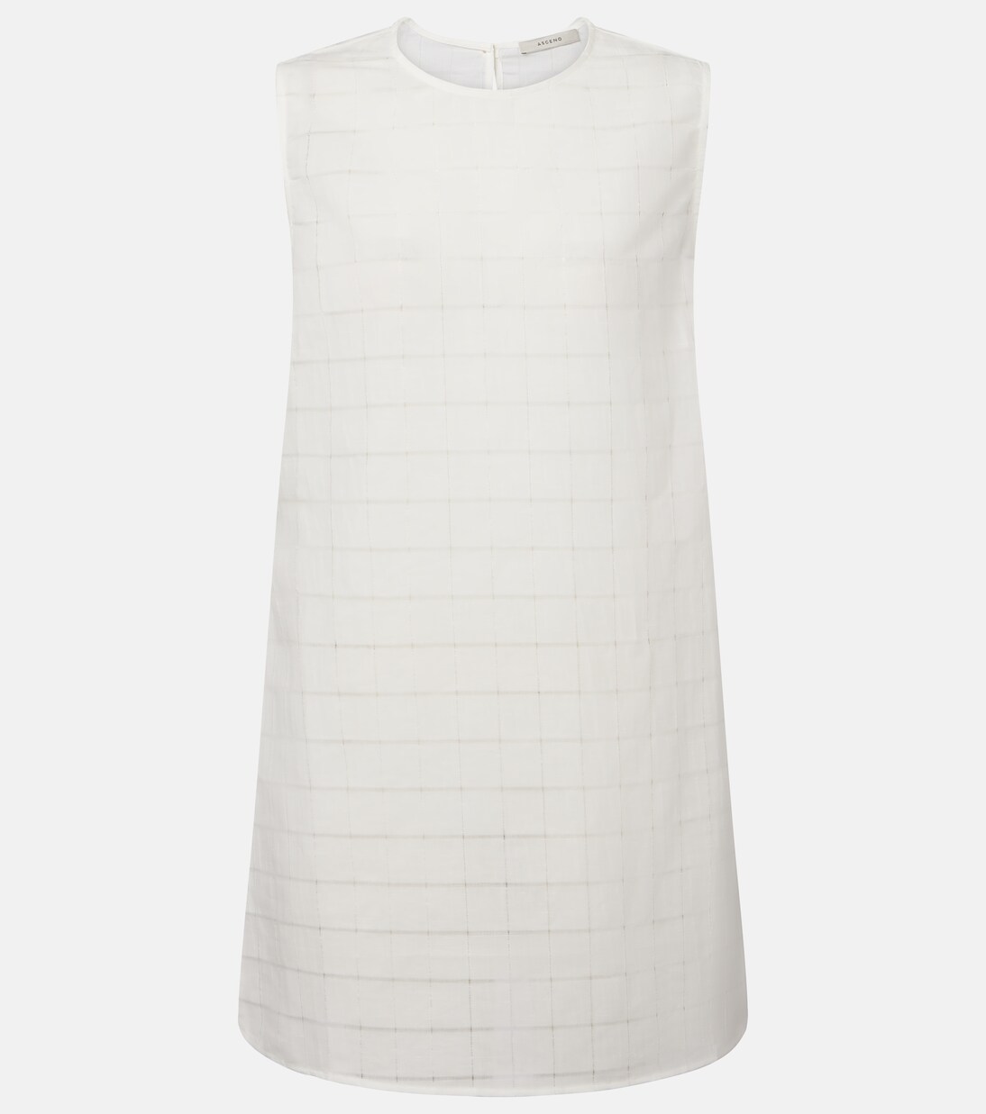 Sintra checked linen and cotton minidress | Asceno
