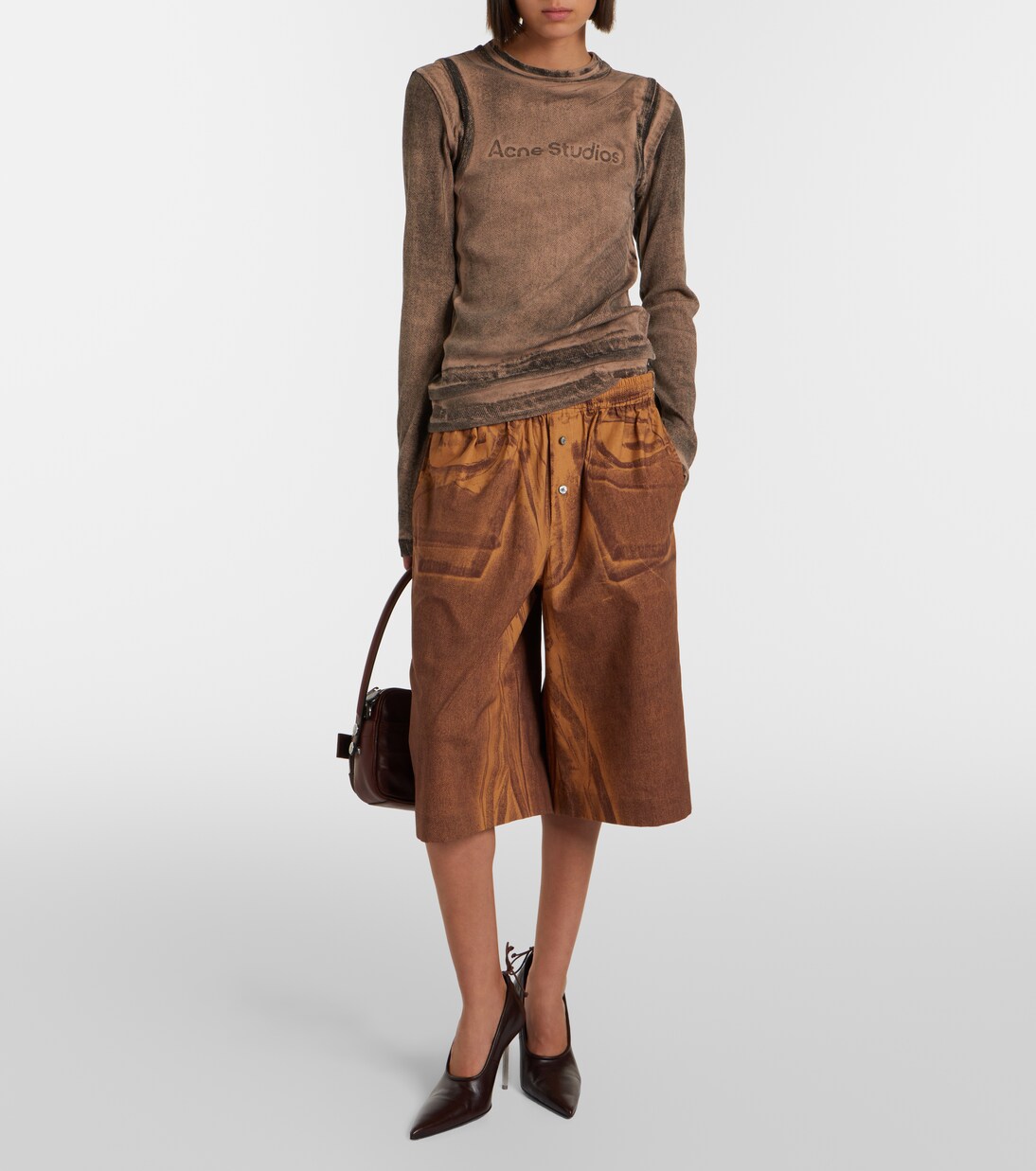 Printed cotton shorts | Acne Studios