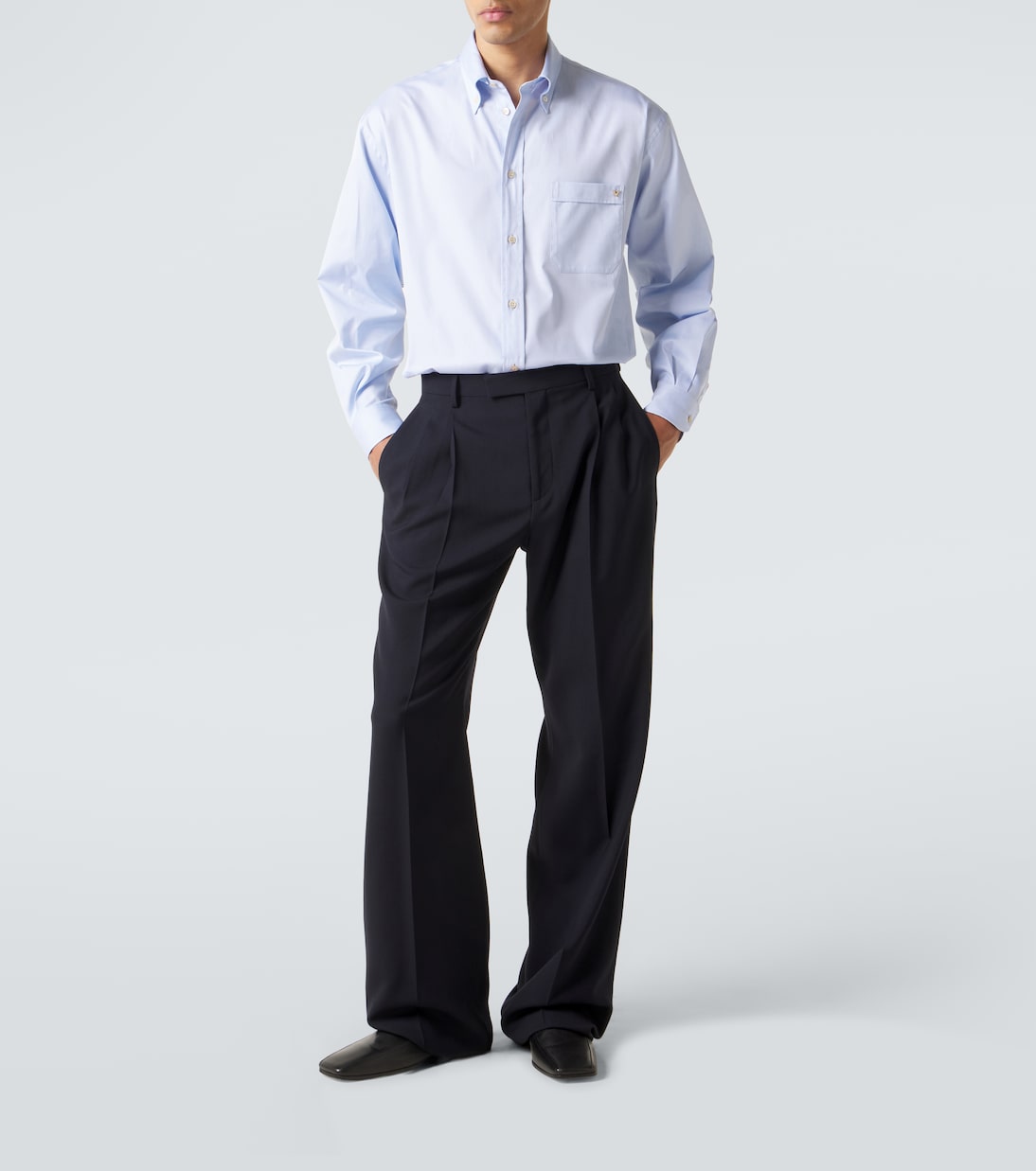 Virgin wool straight pants | Valentino