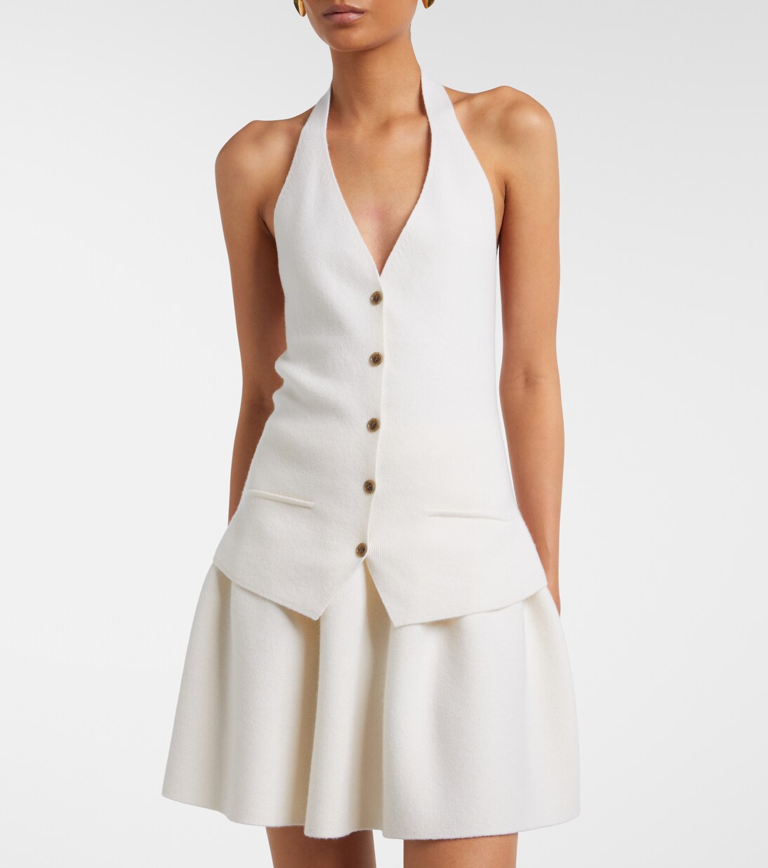 Immy halterneck cashmere sweater vest | Lisa Yang