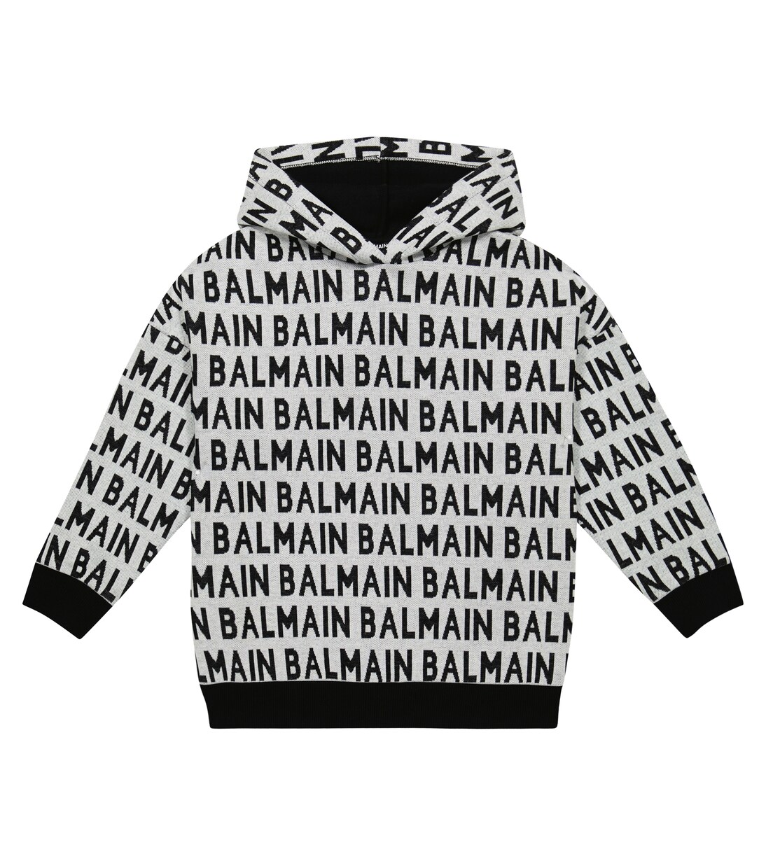 Felpa in jacquard di cotone con logo | Balmain Kids