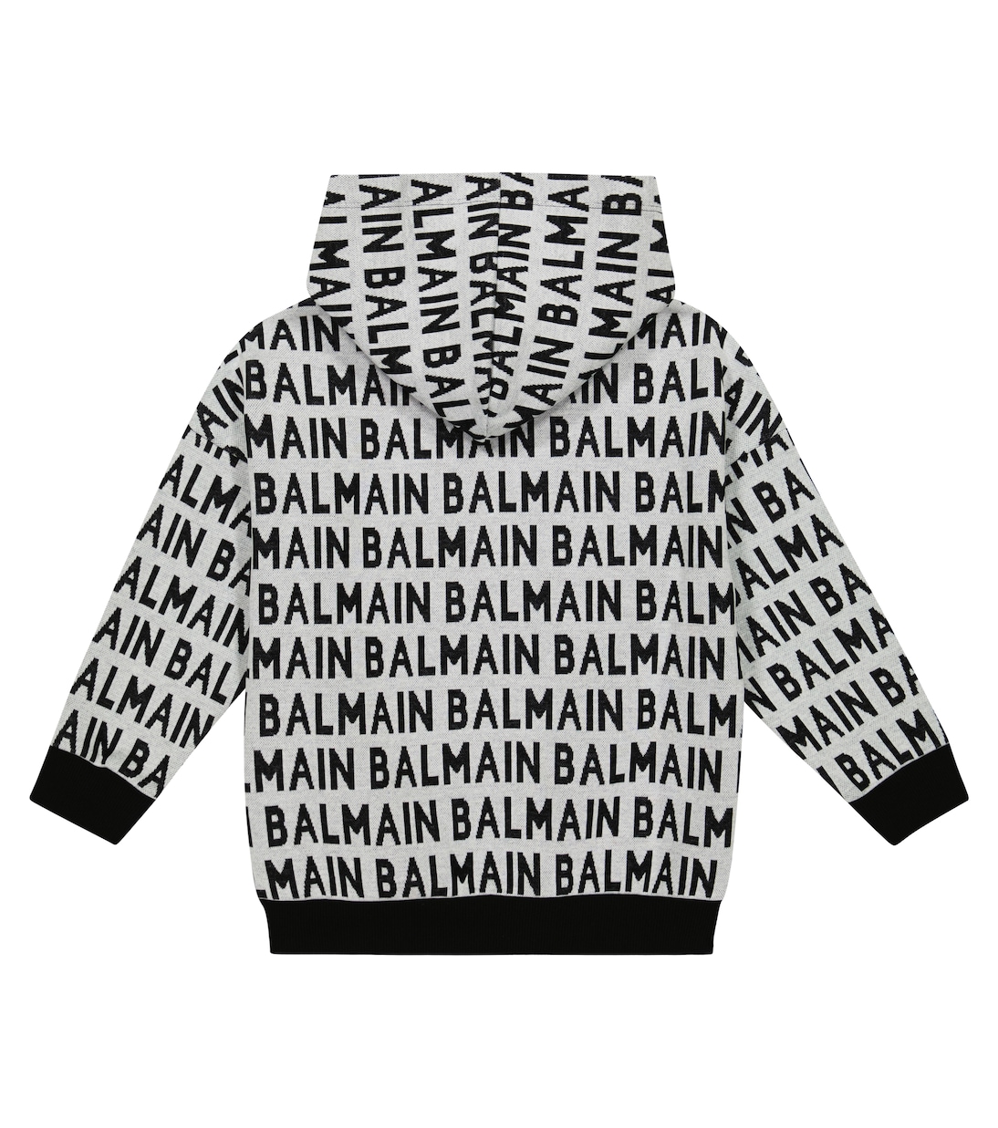 Felpa in jacquard di cotone con logo | Balmain Kids