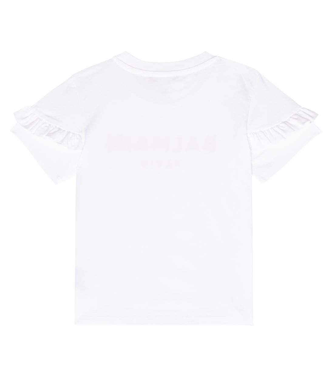 Ruffled logo cotton T-shirt | Balmain Kids