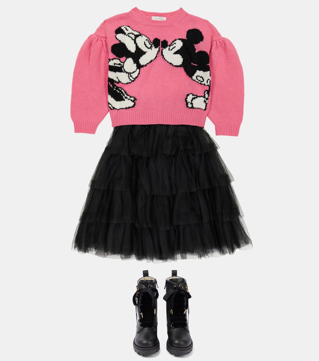 x Disney® – Pull intarsia en laine | Monnalisa