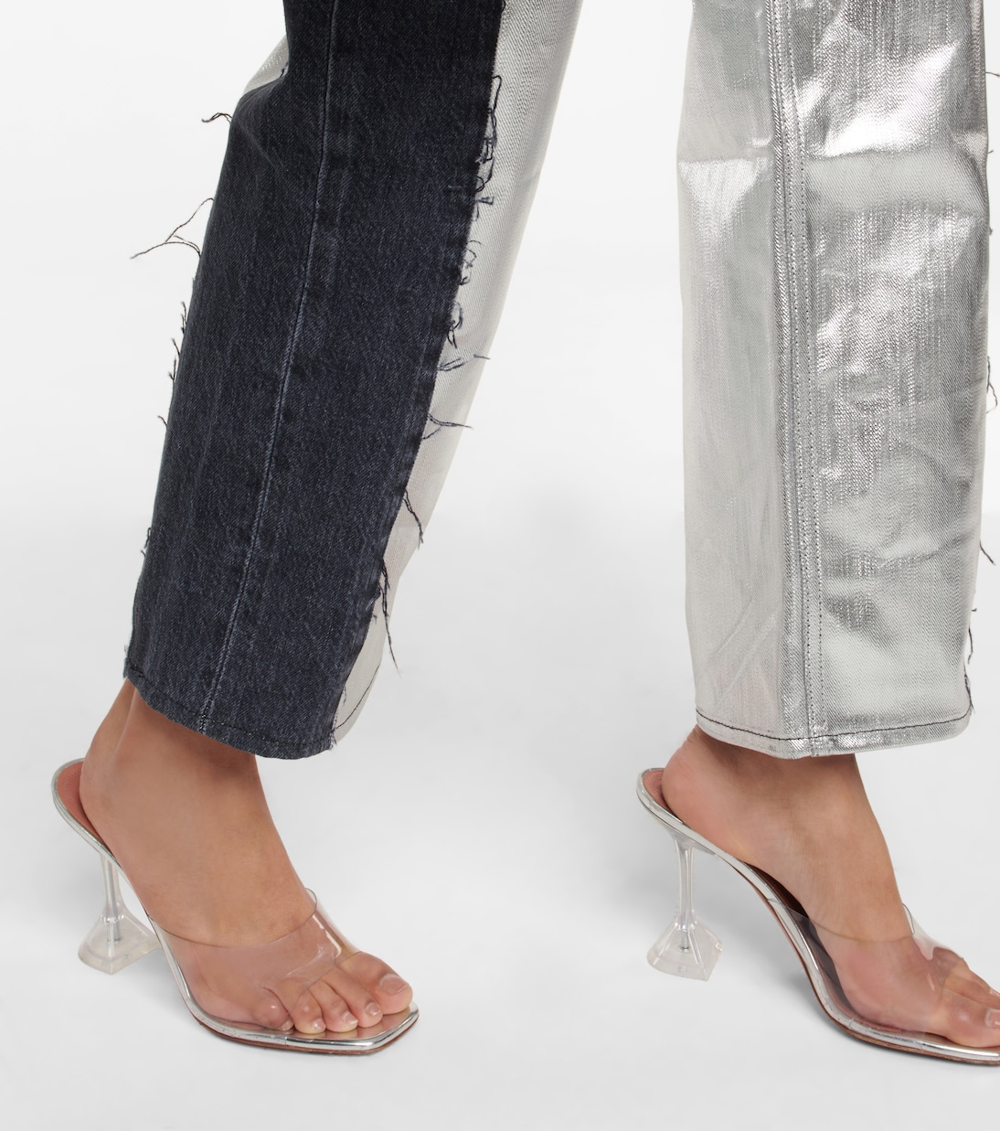 Mid-Rise Straight Jeans Pieced | Frame