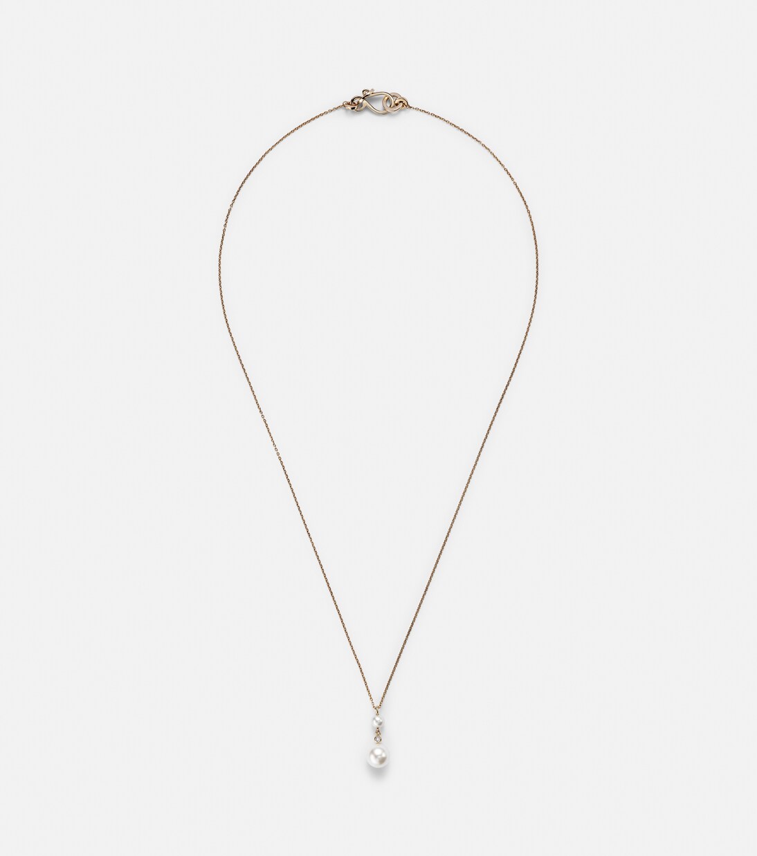 Rêve Simple 14kt gold necklace with diamonds and pearls | Sophie Bille Brahe