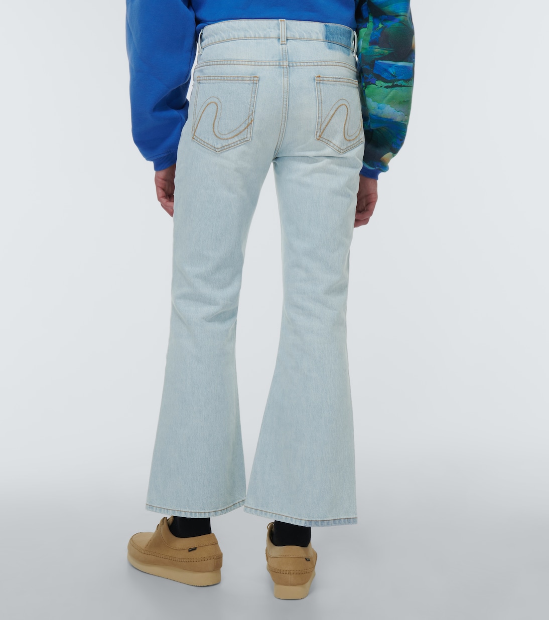 Distressed mid-rise flared jeans | ERL