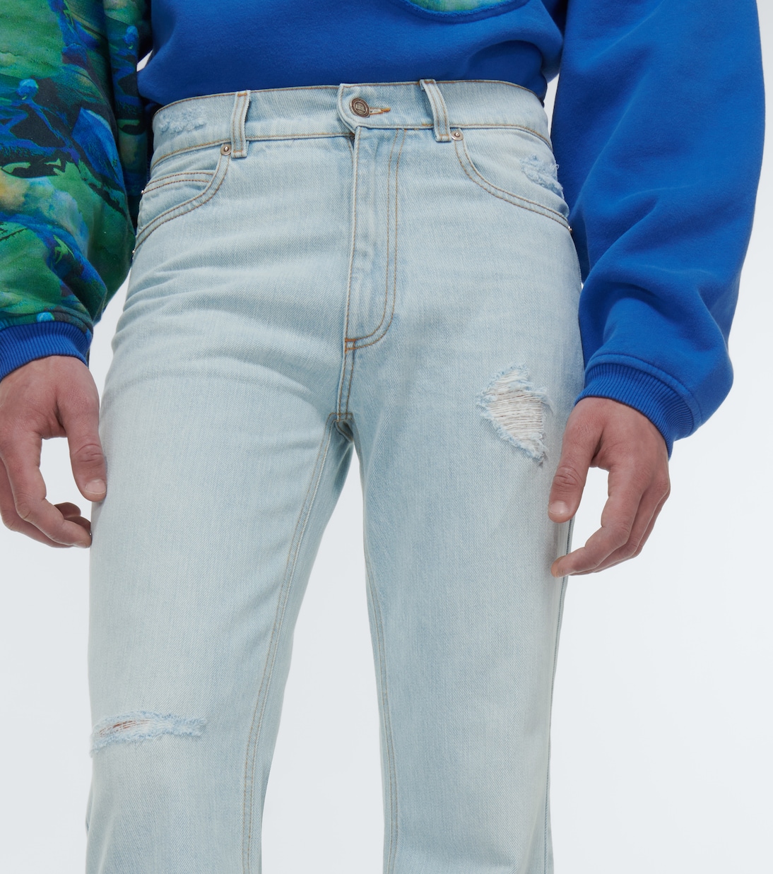 Distressed mid-rise flared jeans | ERL