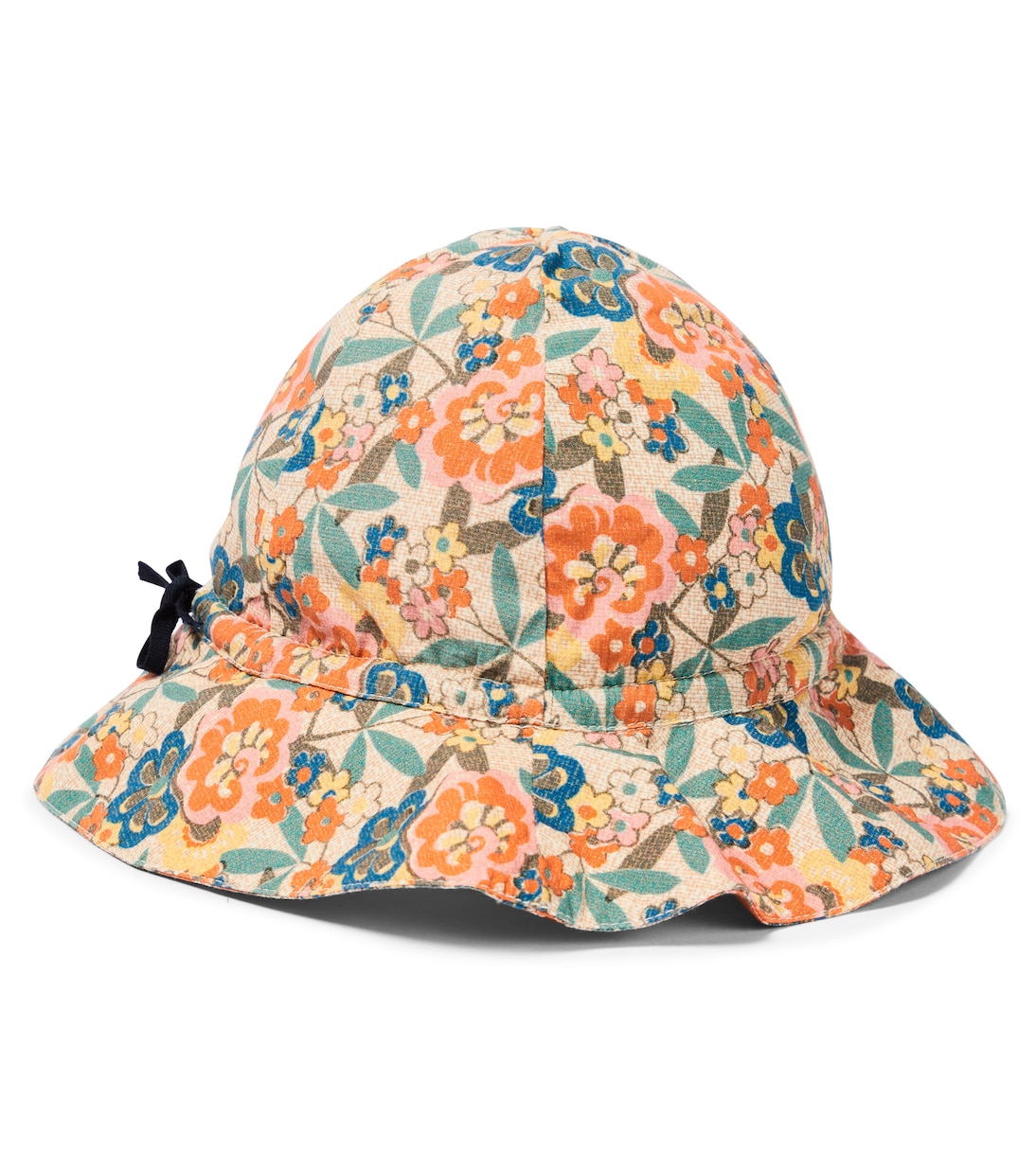 Cadia floral cotton sun hat | Caramel