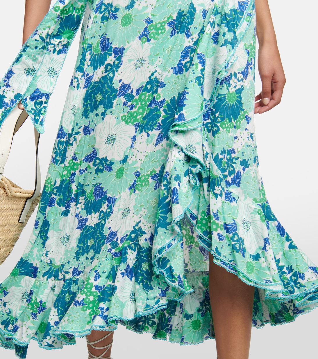 Aude floral midi skirt | Poupette St Barth
