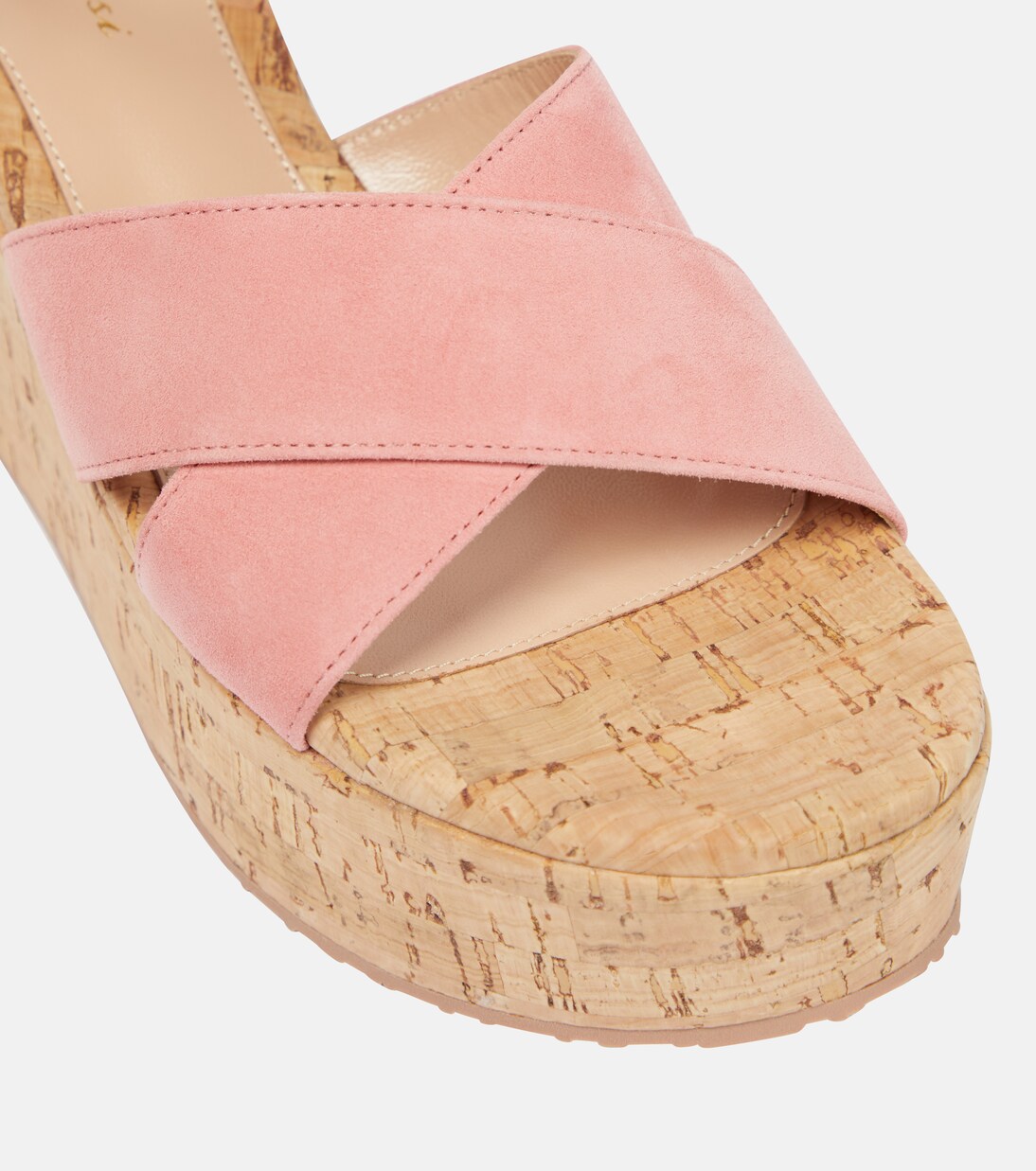 Wedge-Sandalen aus Veloursleder | Gianvito Rossi