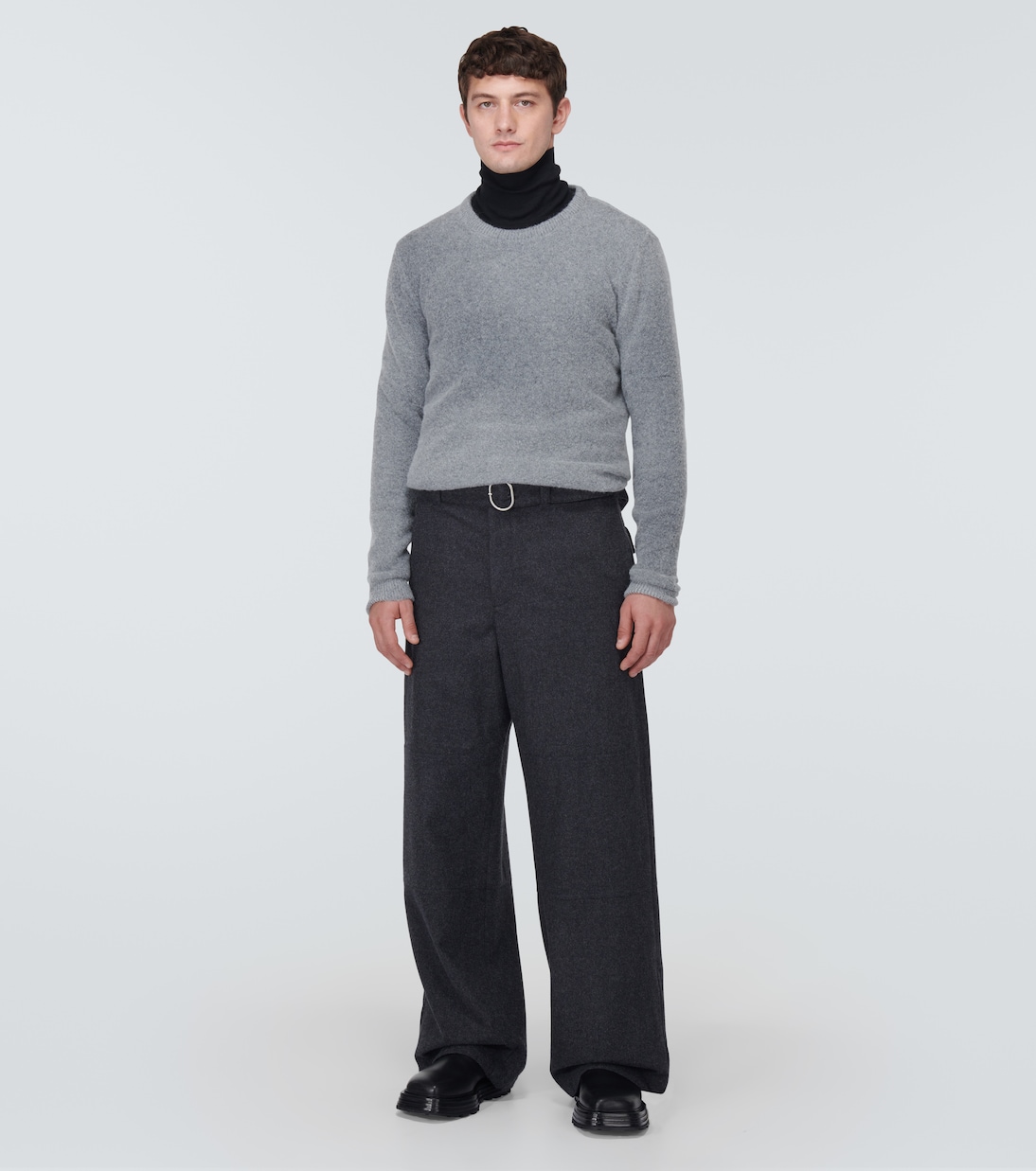 Virgin wool wide-leg pants | Jil Sander