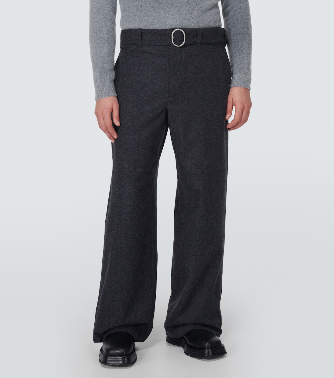 Virgin wool wide-leg pants | Jil Sander