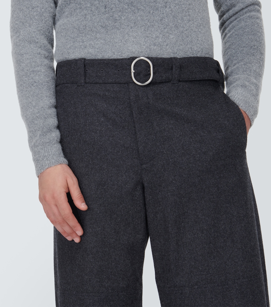 Virgin wool wide-leg pants | Jil Sander