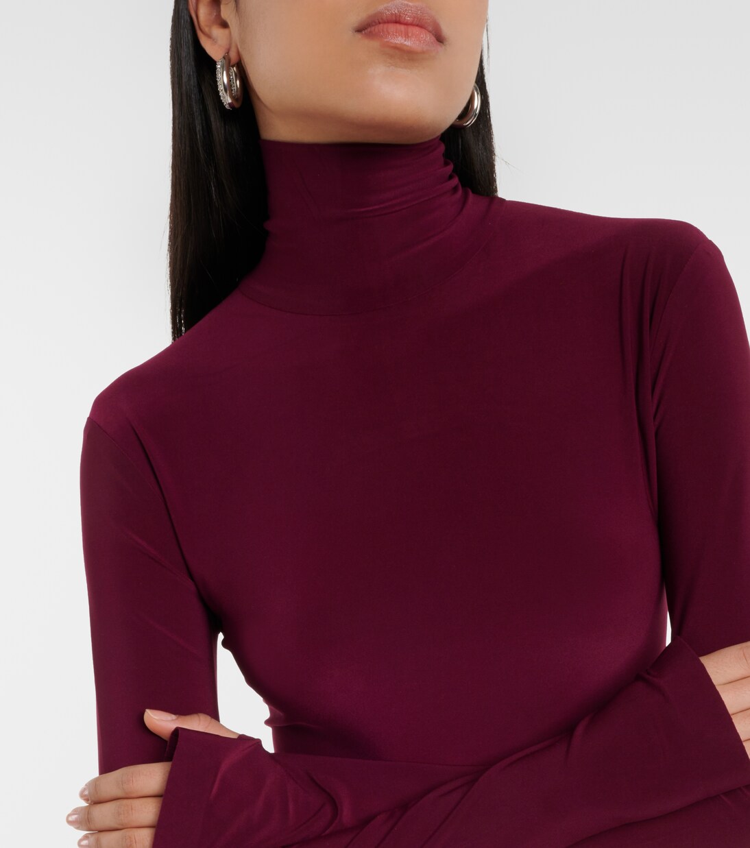 Turtleneck open-back gown | Norma Kamali