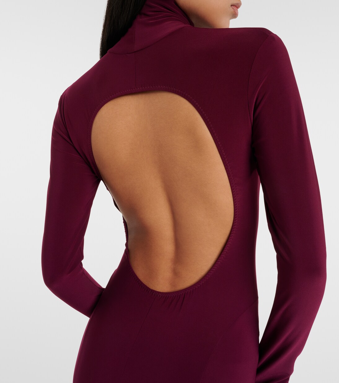 Turtleneck open-back gown | Norma Kamali