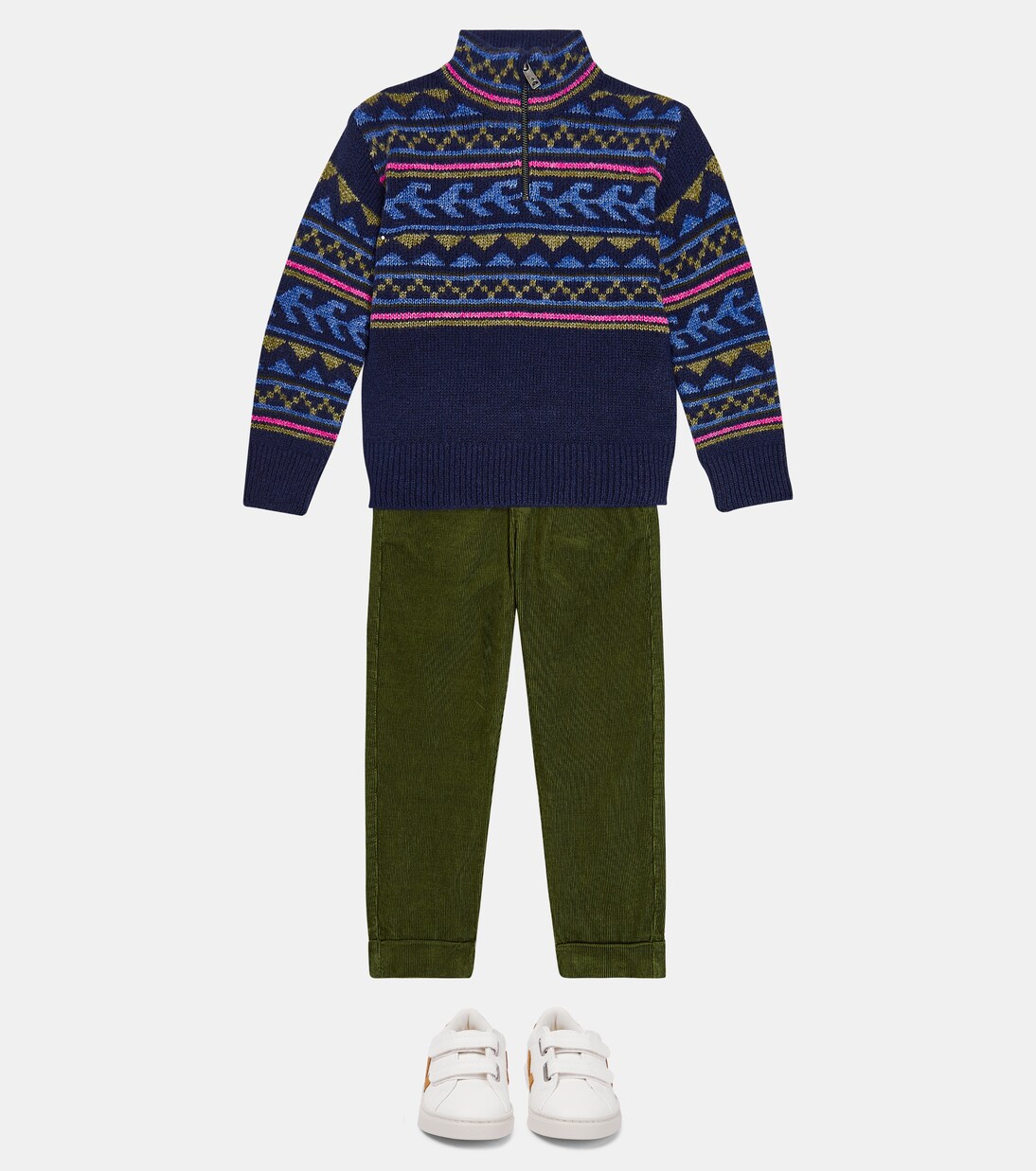 Intarsia half-zip sweater | Scotch & Soda Kids