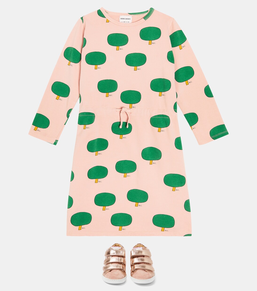 Printed cotton-blend dress | Bobo Choses