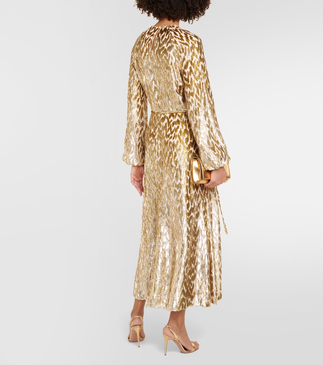 Robe midi Odina à motif léopard | Simkhai