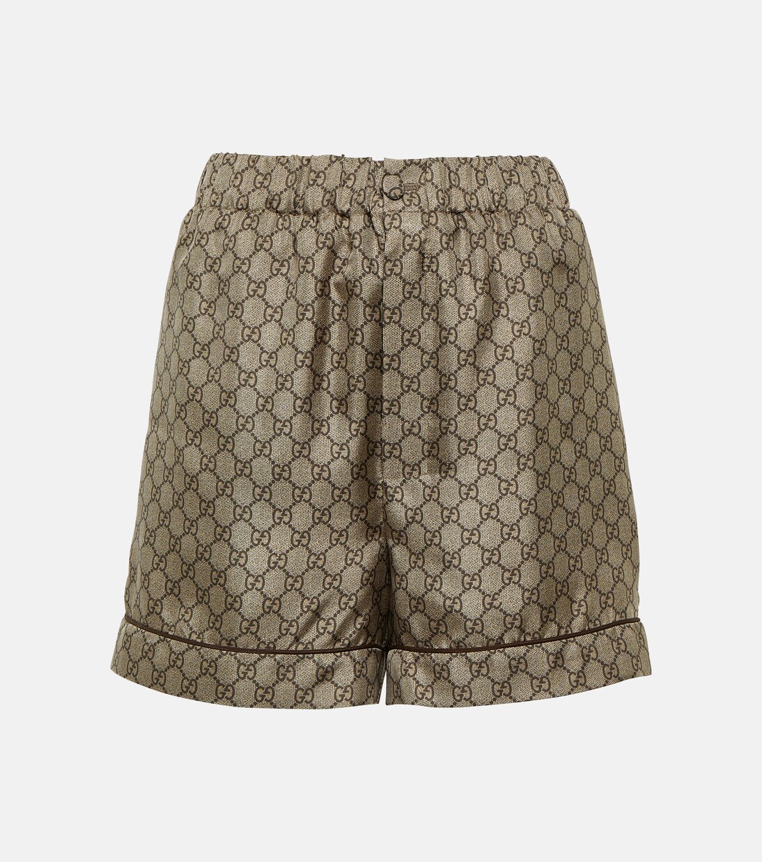 GG printed silk twill shorts | Gucci