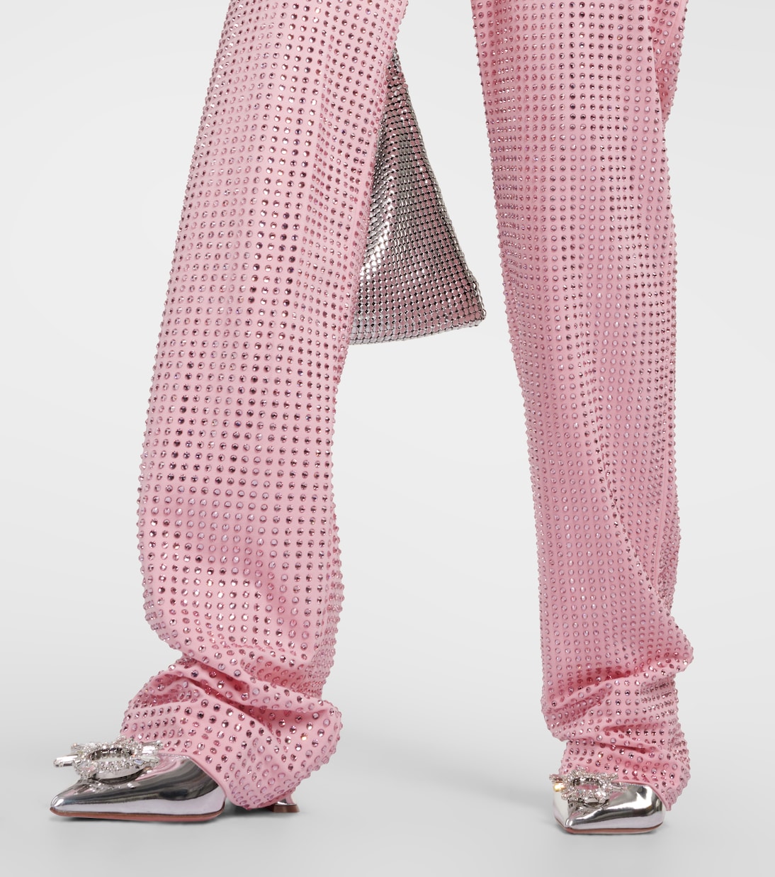 Gerade Hose aus Jersey mit Kristallen | Area