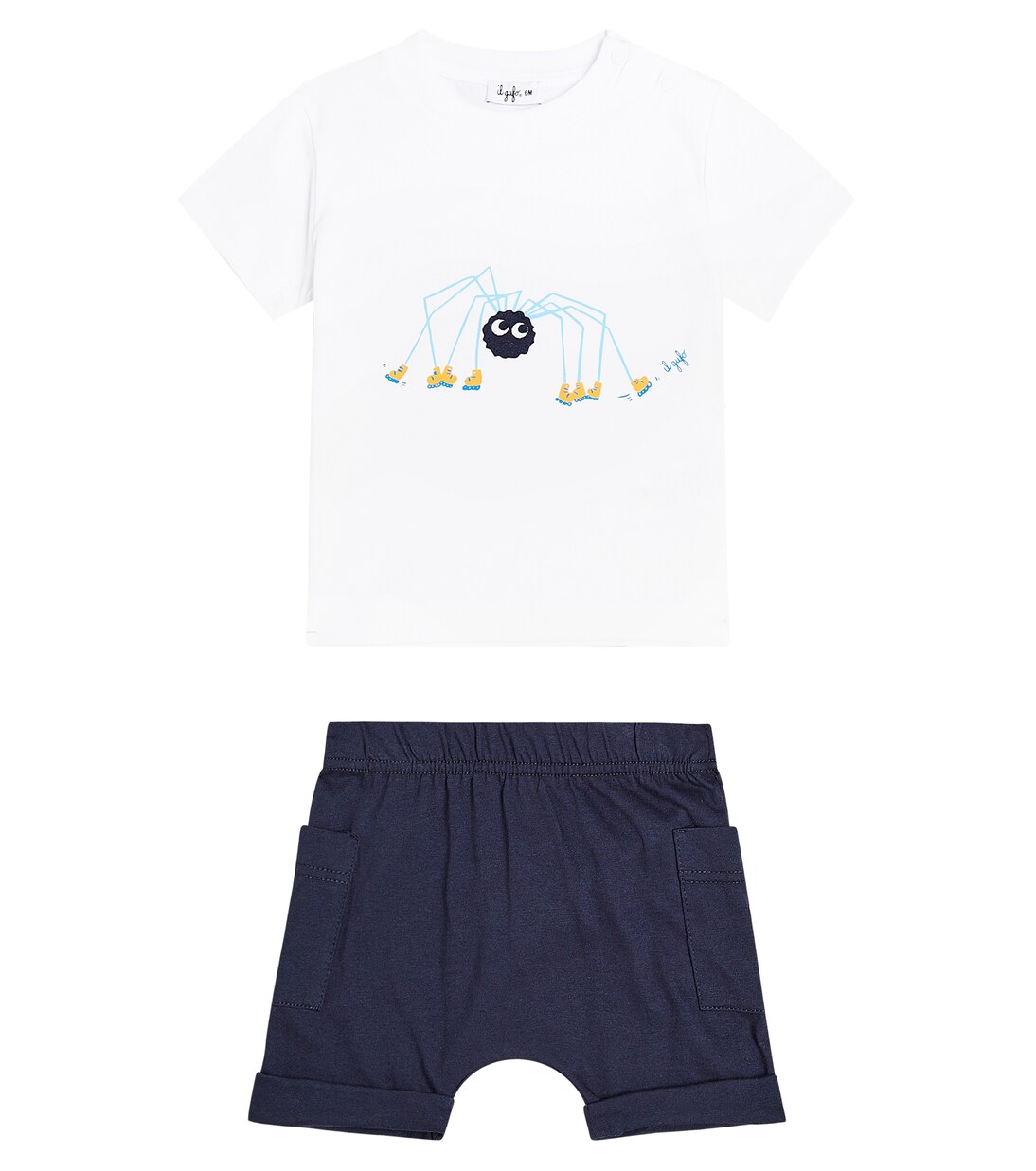 Bébé – Ensemble t-shirt et short en coton | Il Gufo
