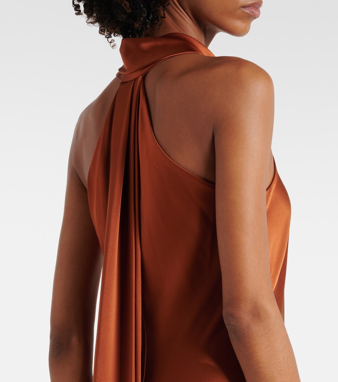 Robe longue Pandora en satin | Galvan