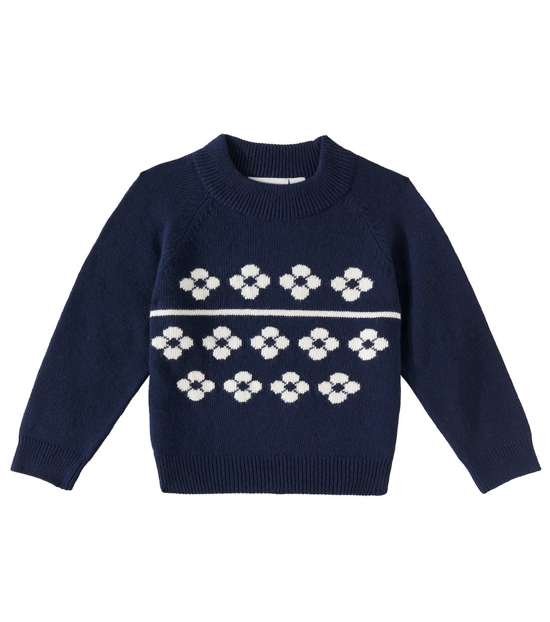 Flowers cotton and wool sweater | Mini Rodini