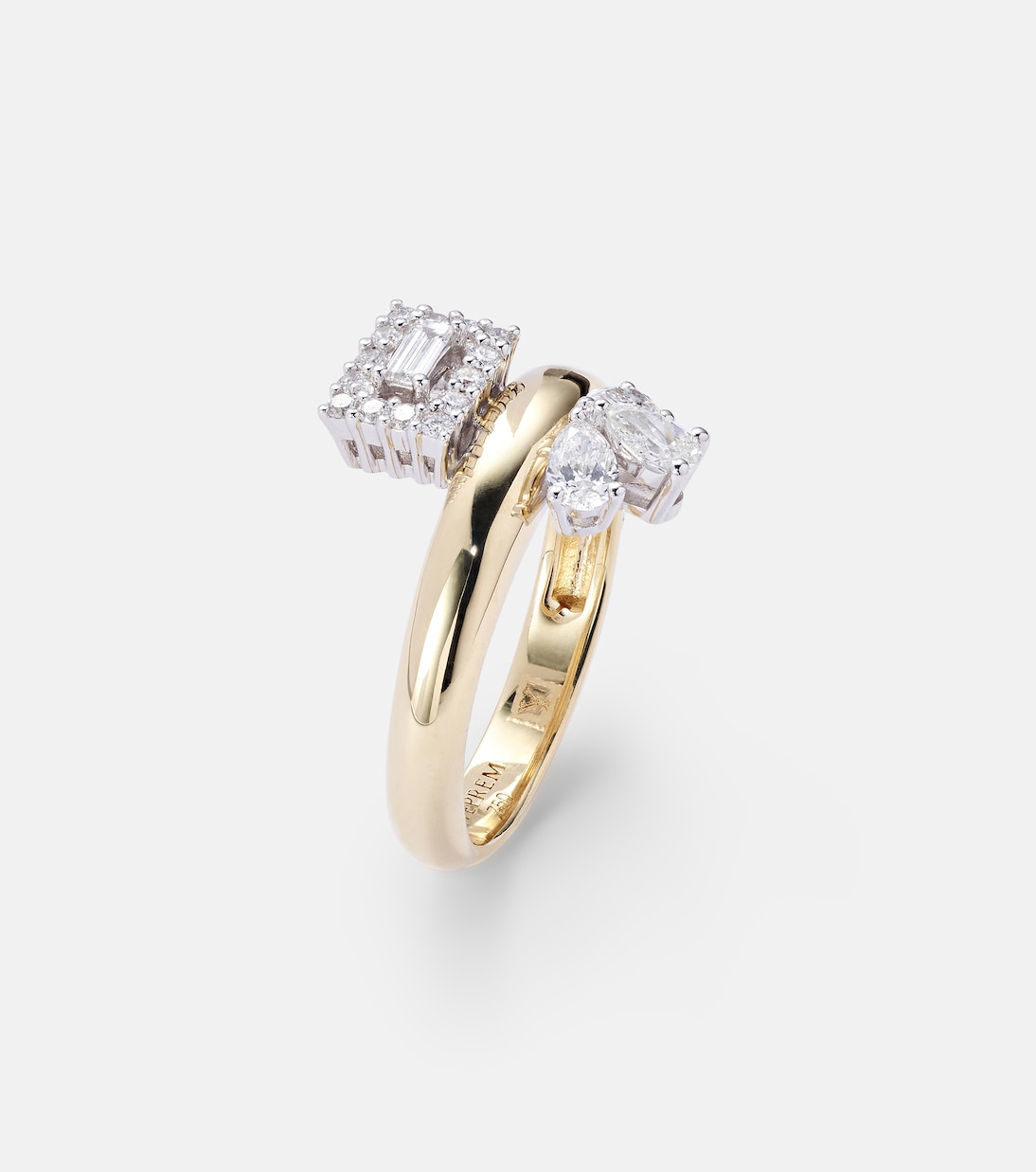 Anello Golden Strada in oro 18kt con diamanti | Yeprem
