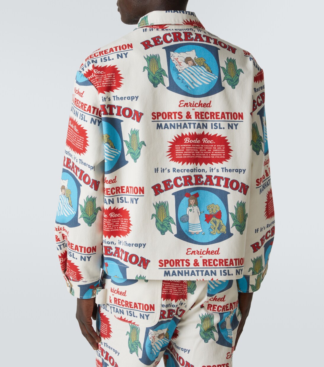 Enrichment printed cotton jacket | Bode