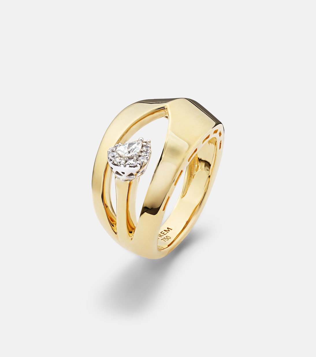 18kt gold ring with diamonds | Yeprem