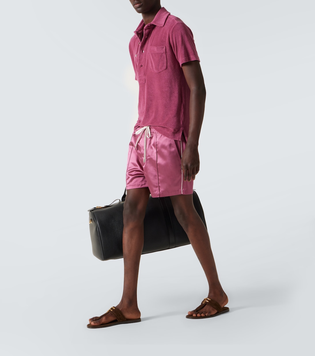 Sandalen Brighton TF aus Veloursleder | Tom Ford