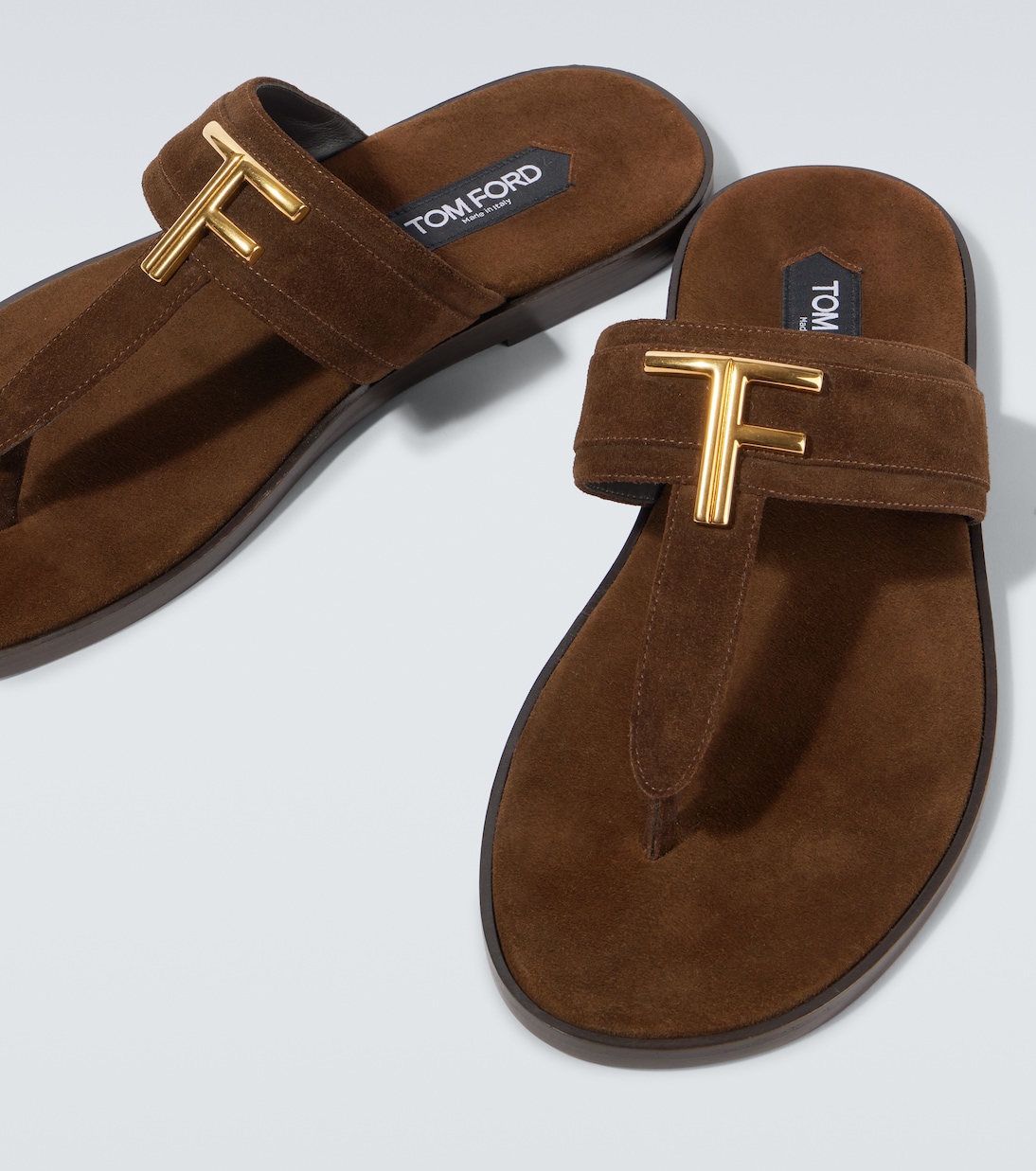 Sandalen Brighton TF aus Veloursleder | Tom Ford