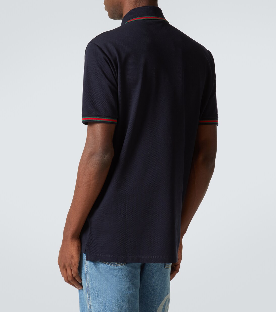 Double G cotton-blend piqué polo shirt | Gucci